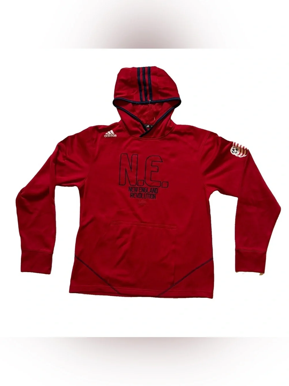 adidas Men's Red New England Revolution Crewneck Sweatshirt